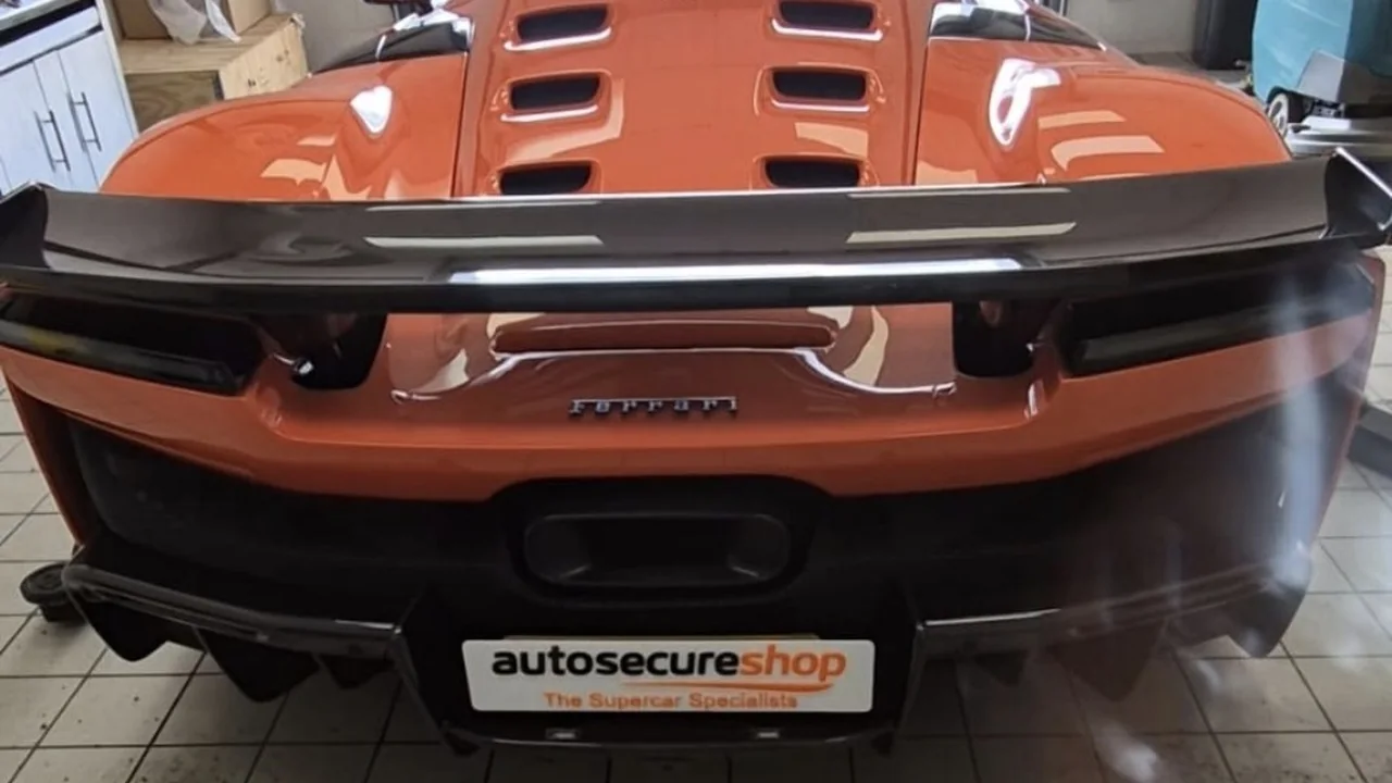 Ferrari protected by IMMOSTOP, serviced by Autosecureshop near Stratford-upon-Avon
