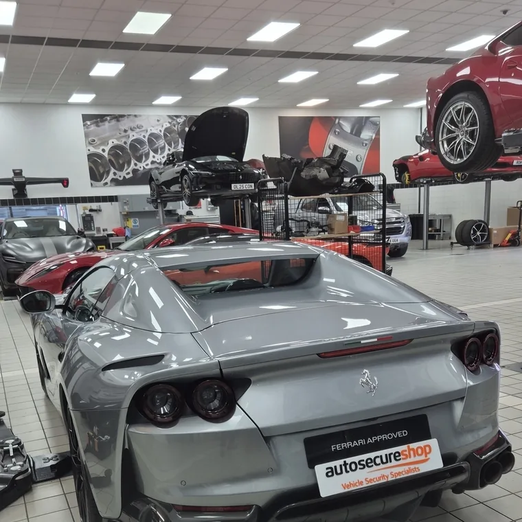Ferrari 812 security fitted by Autosecureshop