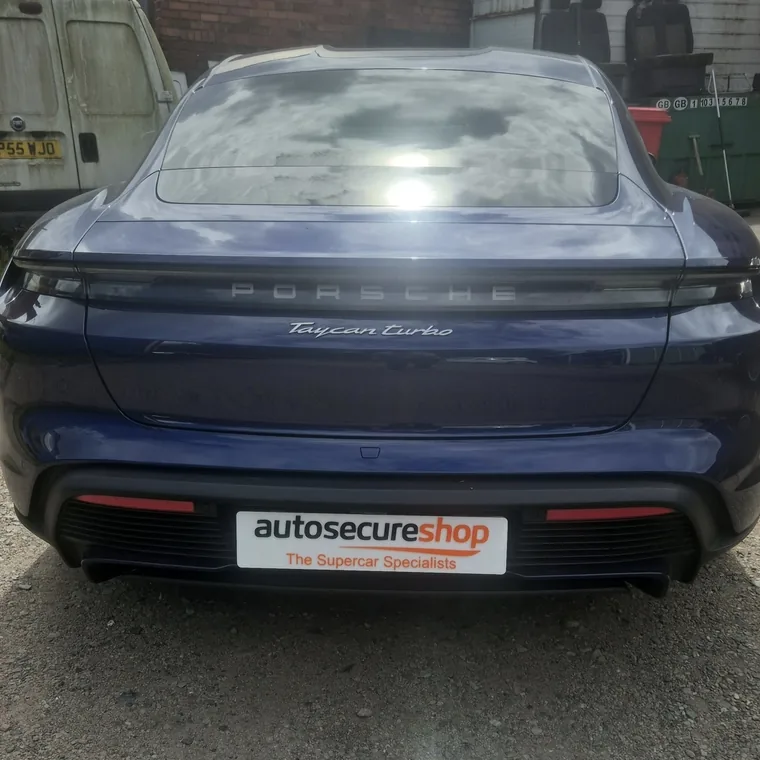 Porsche Taycan tracker fitted by Autosecureshop